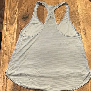 Lululemon Athletica Light Blue Striped Tank Top